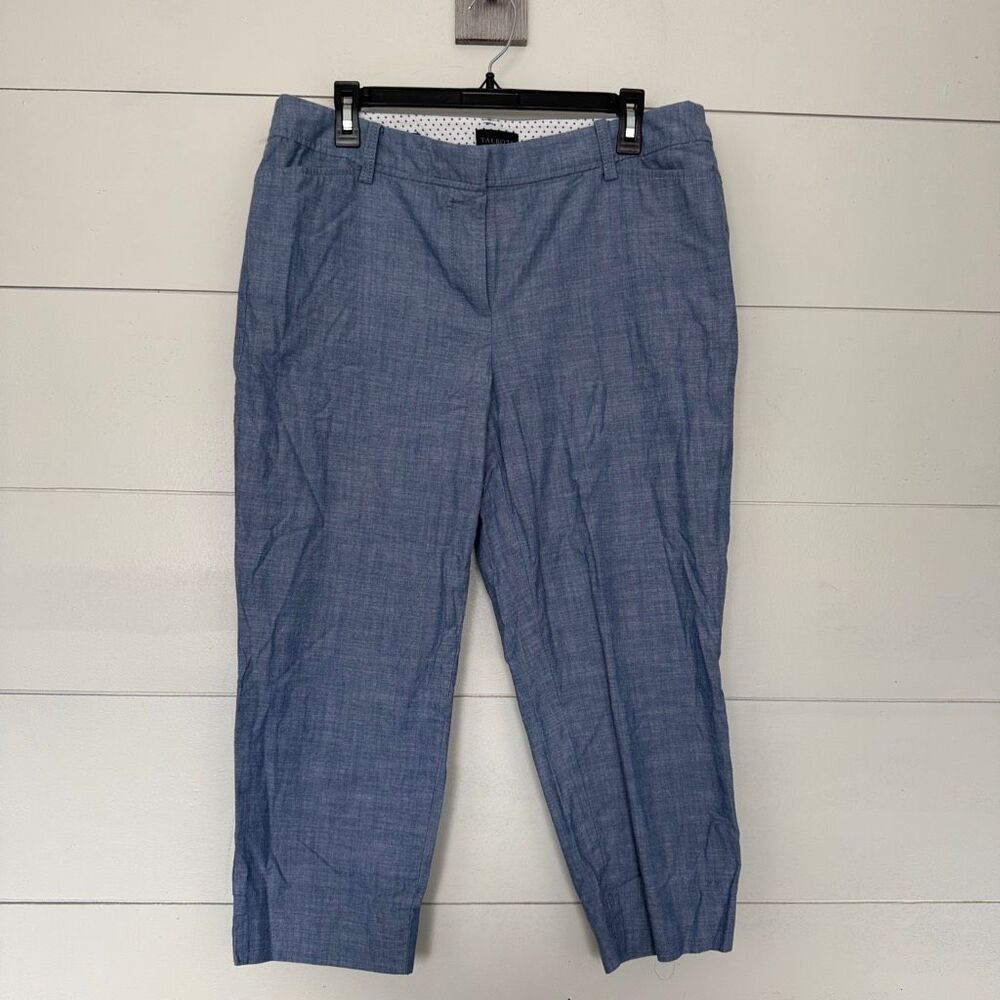 Talbots Women’s 12P Blue Perfect Crop Pants Office Core Career